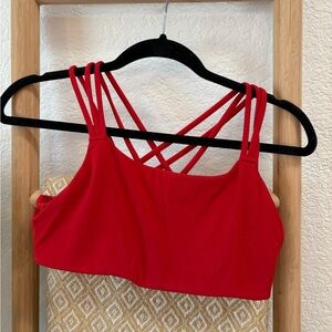 Athleta Bold Red Strappy Top
